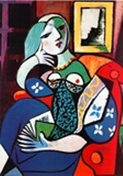 POSTER - Pablo Picasso - Frau Mit Buch